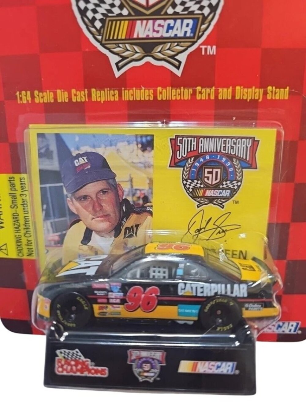 VTG Die Cast Racing Champions NASCAR 50th Anniversary David Green 96 Car Card St - Picture 4 of 4